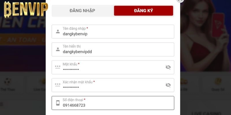 Những lưu ý khi người chơi đăng ký tại Benvip